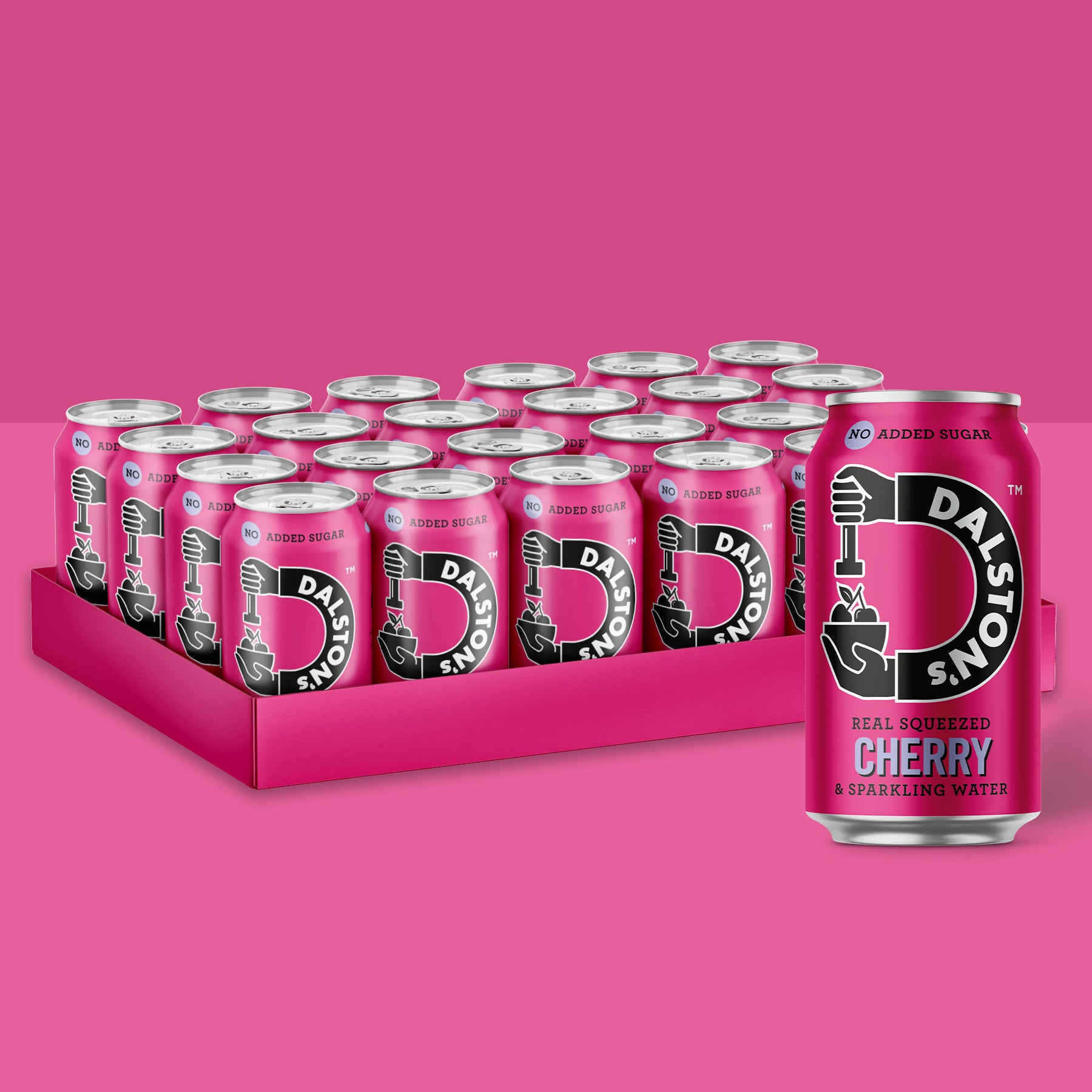 Dalston's Cherry Soda 24 cans - real squeezed fruit and no added sugar